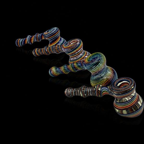 KJH Glass linework mini hammer bubblers - all four colorways