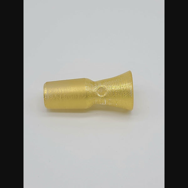 Gold fumed pinch slide by Melitz Art Glass.