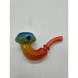 Rainbow Fade Sherlock Hand Pipe by Purdyglass — view 7