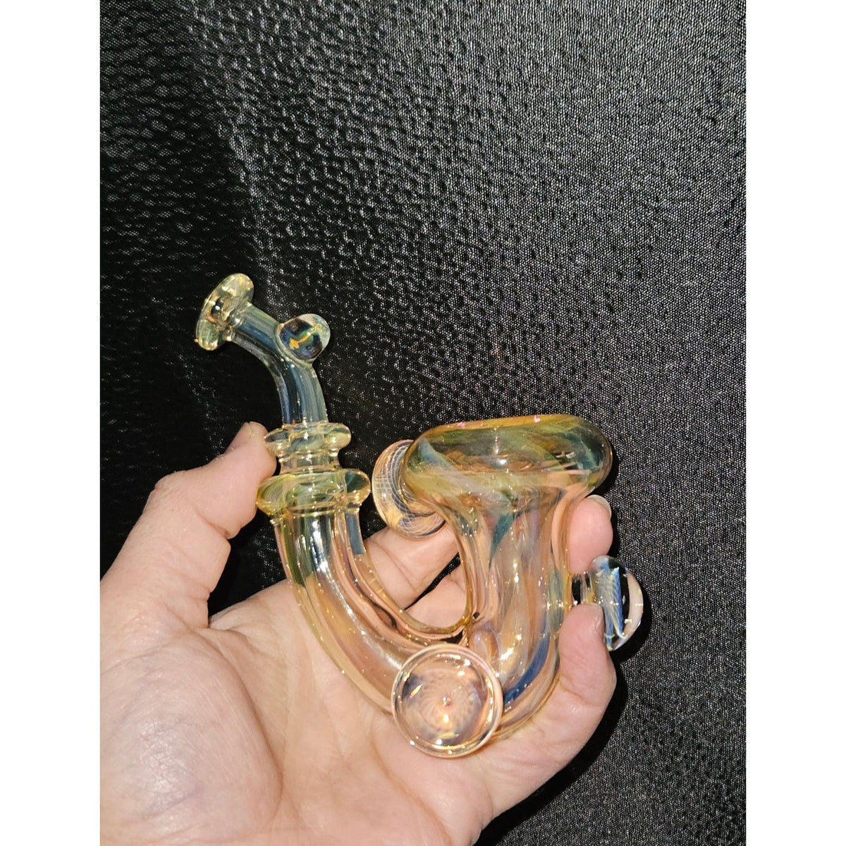 Gold and silver fume sherlocks from Thebeardlessmenace, variants A and B.