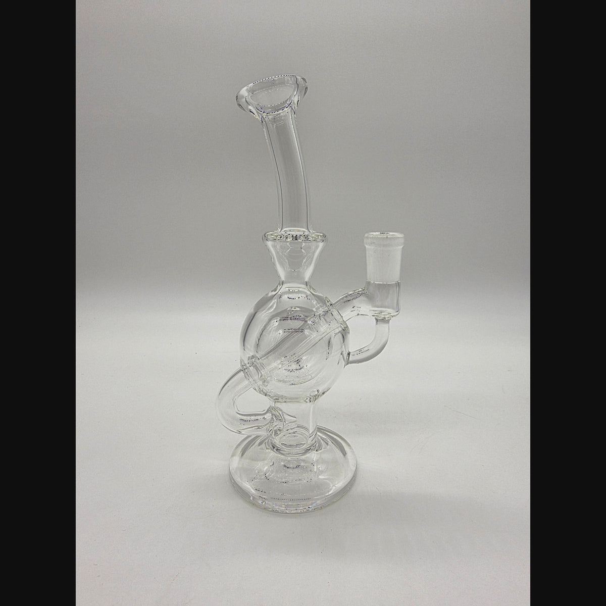 Vaspeglass clear ball rig — all welds and structure on full display.