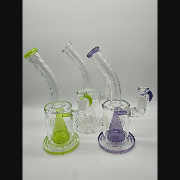 OJ Flame Collins beakers, green slyme and purple lollipop.