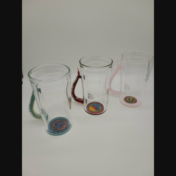 2kglassart brings wig wag lathe technique to beer mug form.