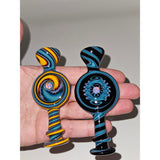 Jdnace wig wag opal chillums — two pieces (A and B), each different.