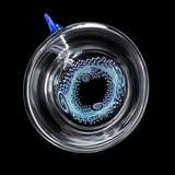 KJH Glass bipolar beaker tube - reversal base from above