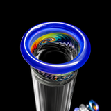 KJH Glass bipolar beaker tube - blue wig wag mouthpiece detail