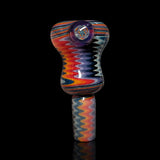KJH Glass single hole push slide, 18mm B, angled view