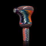 KJH Glass single hole push slide, 18mm B, front view