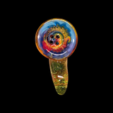 KJH Glass wig wag 4-hole slide L, top-down 4-hole view
