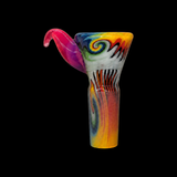 KJH Glass wig wag 4-hole slide M, angled view