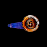 KJH Glass wig wag 4-hole slide N, top-down 4-hole view