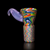 KJH Glass wig wag 4-hole slide A, front view