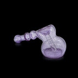 KJH Glass hammer mini push bubbler A - lavender, angled view