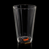 KJH Glass US pint with reversal bottom, orange — full view
