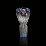 KJH Glass push slide E - 18mm, white and grey wisp, marble side