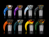 OJ Flame wig wag 18mm slides, 4-hole diffusion, three colorways.
