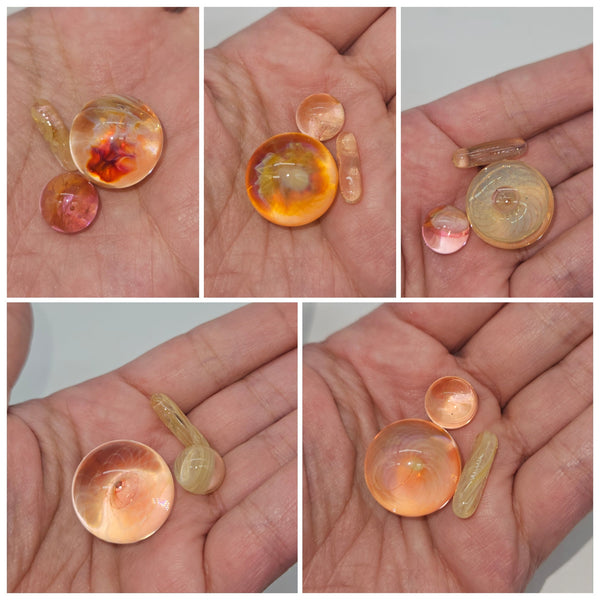 Complete slurper sets from Thebeardlessmenace — marble and top included, sized for standard slurper bangers.