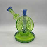 Davin Titland Fab Orbs in Green and Purple — hand-made directional caps for thermal bangers.