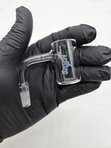 Nasteeglass quartz bangers — 24mm OD, beveled flat tops in 10mm and 14mm joint configurations.