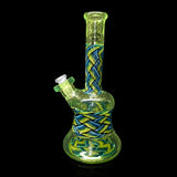 KJH Glass dichro weave slyrm rig - standing view with slide in