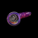 KJH Glass straight tube - matching slide, top view with flower screen