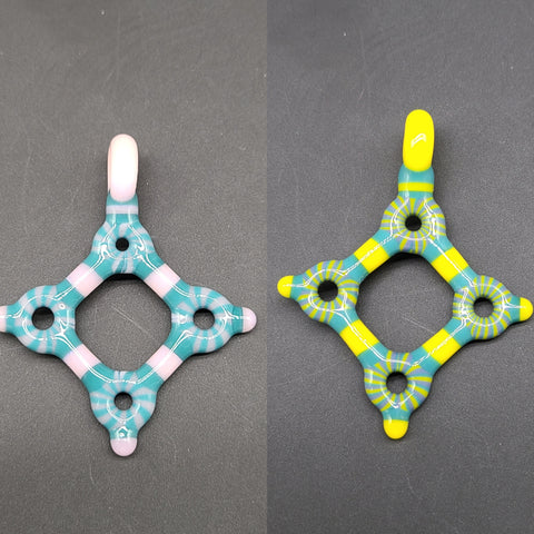 Kaja Glass 4 Circle Diamond Pendants